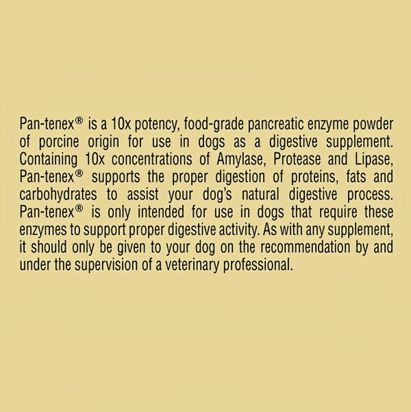 Pantenex Dog Digestive Enzyme Powder, Porcine Pancreatin Supplement for Dogs